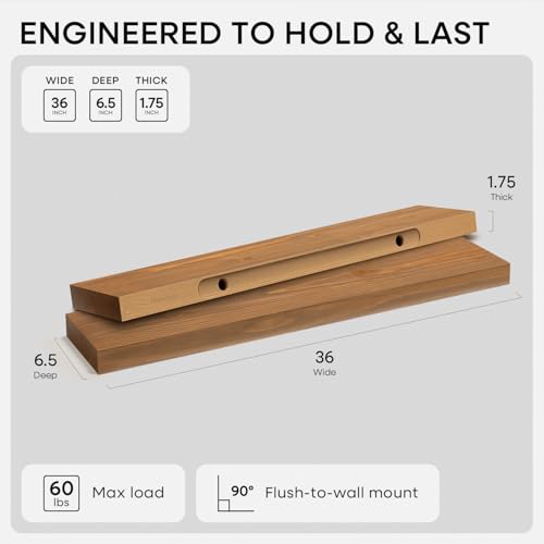 36 Inch Floating Shelves (4 Count)