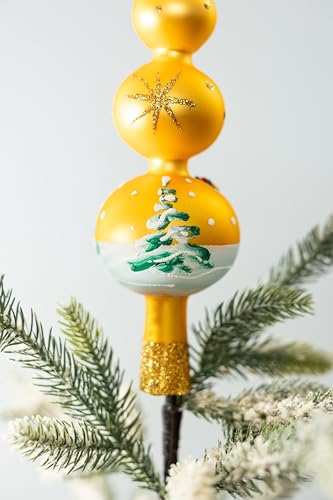 Tree Top Finials Mouth Blown Old World Christmas Tree Topper Christmas Tree Finial Topper Hand Decorated Made in Poland
