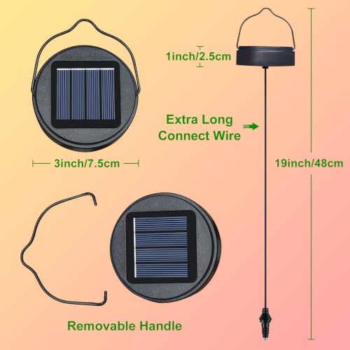 4 Pack AA 600mAh Solar Lights Replacement Tops Waterproof Solar Parts for Outdoor Lantern DIY Decor (4 Count)