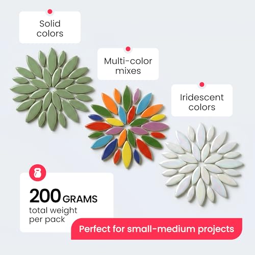 VerzTile Mosaic Tiles for Crafts (70 Count)