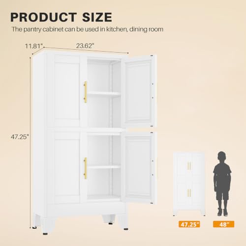 47" Tall Kitchen Pantry Cabinet