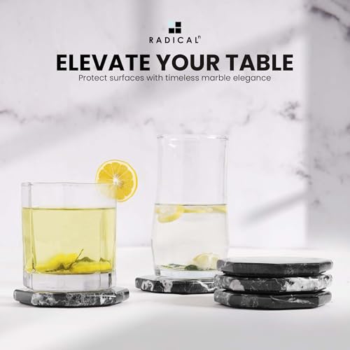 Star Marble Coasters Set of 6