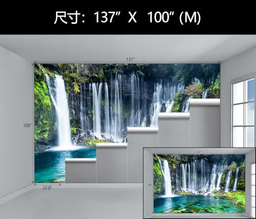 Waterfall Landscape Peel and Stick Wallpaper Mural for Bathroom