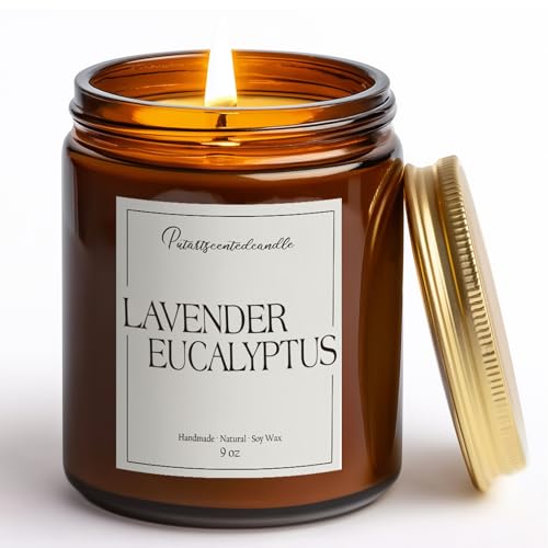 Lavender Eucalyptus Scented Candle for Home (14 Ounce)
