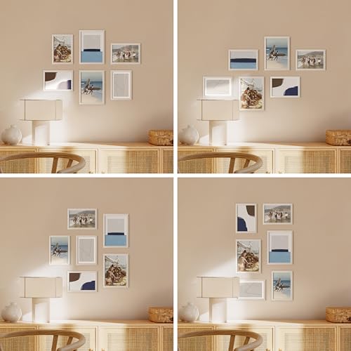 White Oak Wood Gallery Wall Tabletop Frames Made with Real American Oak and Shatter