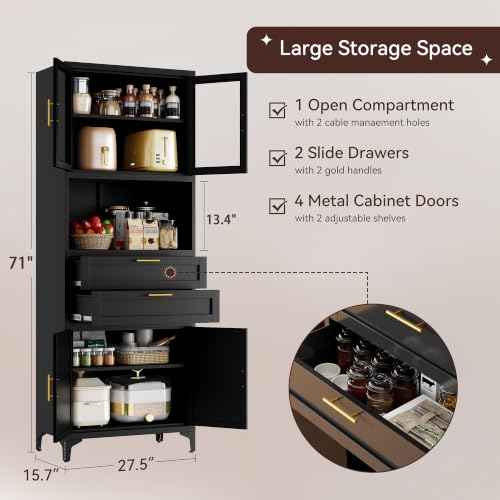71" Kitchen Pantry Cabinet