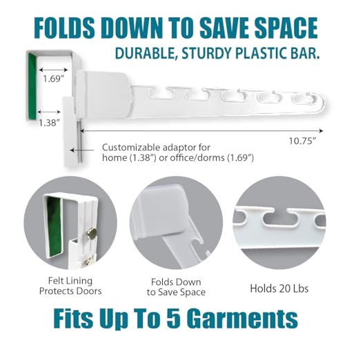 Over-the-Door Hanger Organizer, 3-Pack, Space Saving, White (3 Count)