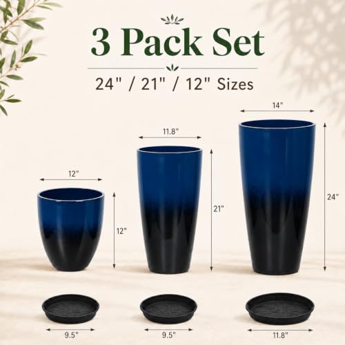 Set of 3 Tall Planter (3 Count)