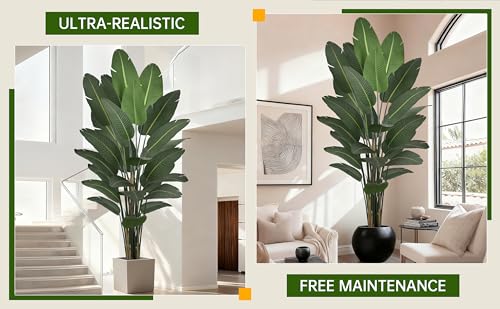 Artificial Bird of Paradise Tree 9FT 25 Thick Matte Texture Leaves