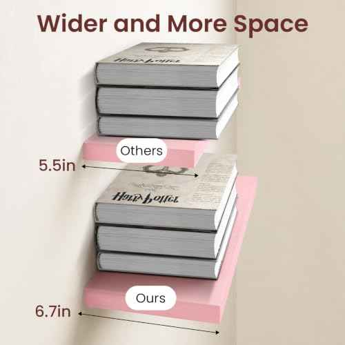 Pink Floating Shelves 22.5in
