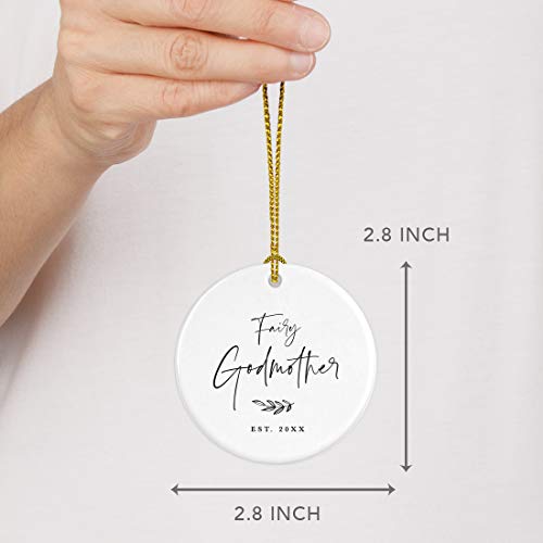 Custom Year Round Ceramic Porcelain Christmas Tree Ornament Keepsake Collectible Godmother Gift