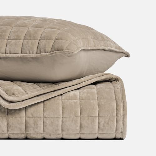 Channel Box Stitch Velvet Quilt Set