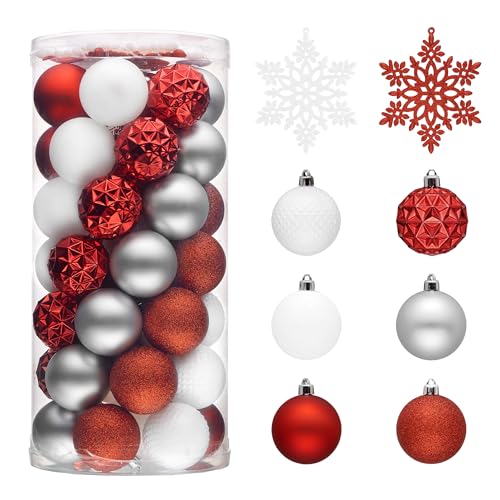 50ct Christmas Tree Decorations Ball Ornaments 2 Inches (50 Count)