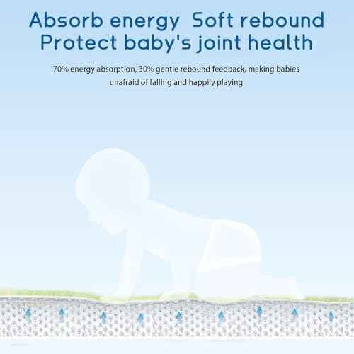 Baby Play Mat for Floor Nursery Muscle Area Rug Playroom Rug 59"x59" Elastic Foam 1.3" Thick Crawling Mat for Babies
