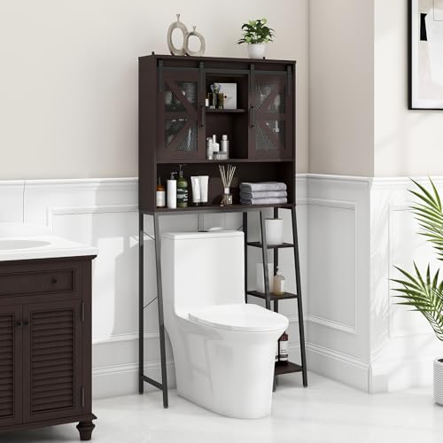 Over The Toilet Storage Cabinet with Open Shelf