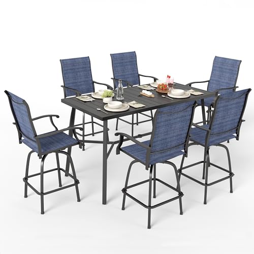 7 Piece Bar Height Outdoor Table and Chairs