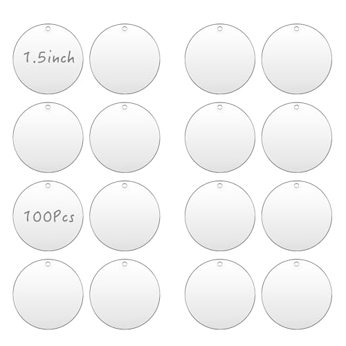 1.5 inch Clear Small Circles Acrylic Blank (100 Count)
