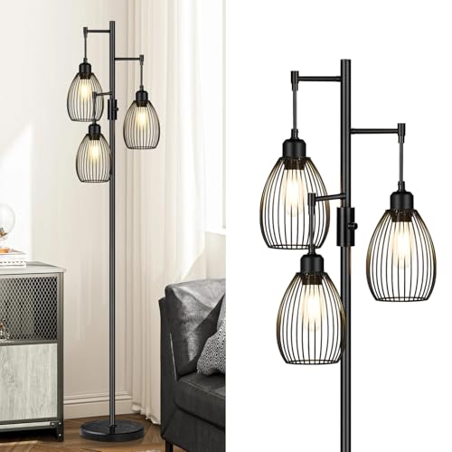70" Dimmable Floor Lamp with Marble Base (3 Count)