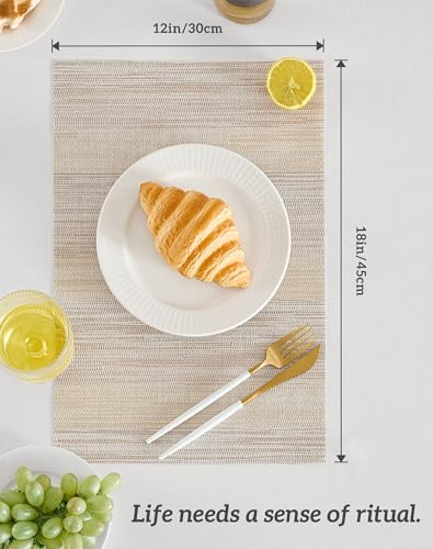Lightsteel Beige with Yellow Placemats Set of 4 (4 Count)