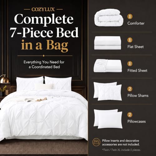 Twin XL Comforter Set White