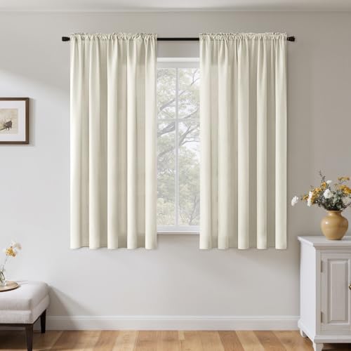 Ivory Privacy Sheer Curtains 2 Panels 42W x 63L (2 Count)