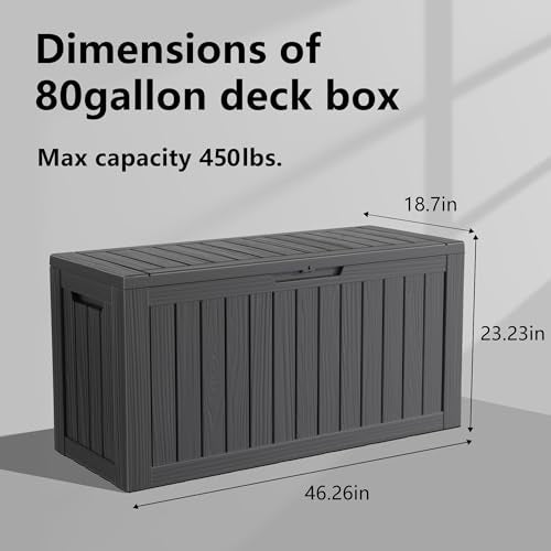 80 Gallon Resin Deck Box