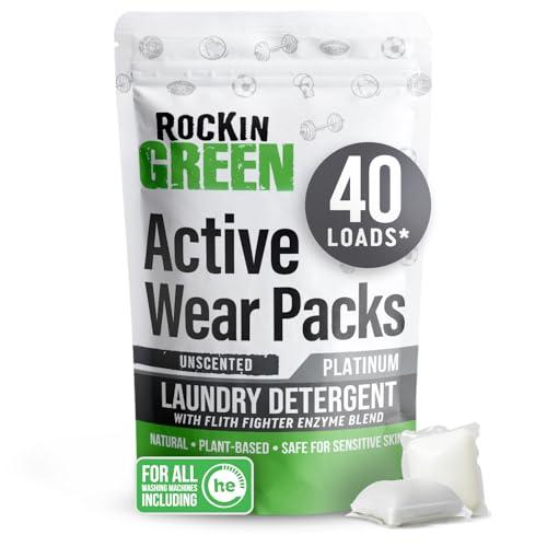 Active Wear Detergent Pods For Sport Unscented 40 Loads (40 Count)