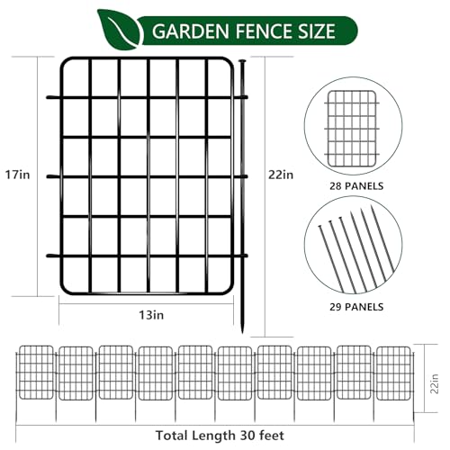 30ft x 17in Garden Fence Animal Barrier (6208 sq inches)