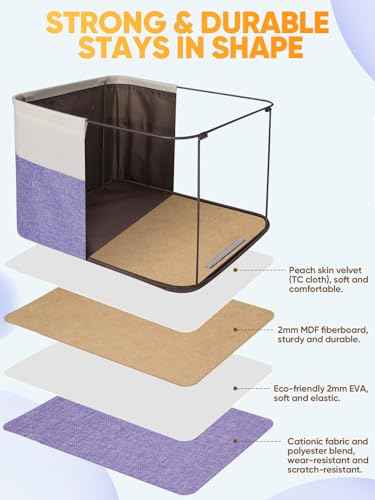 3 Pack Fabric Closet Storage Bins for Shelves (3 Count)