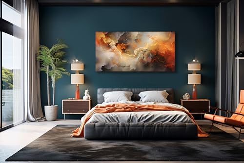 Abstract Wall Art Home Decor Orange Artwork Wall Art Prints Canvas Painting Wall Decor for Living Room Bedroom Office Decoration 20"x40"