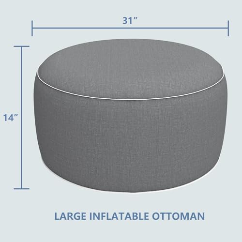 Inflatable Stool Ottoman Footrest with Handle