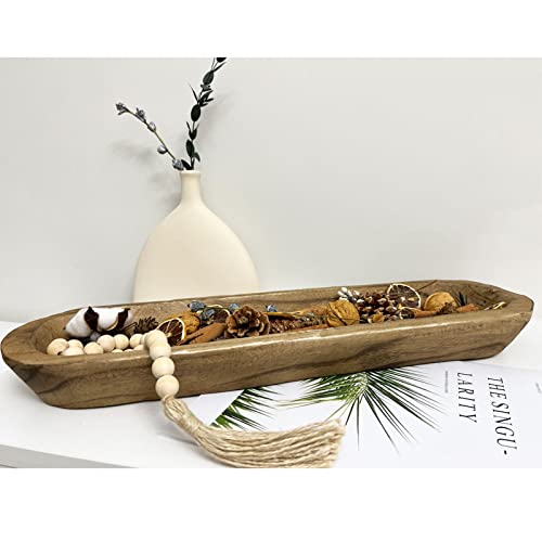 Wooden Dough Bowl Decor