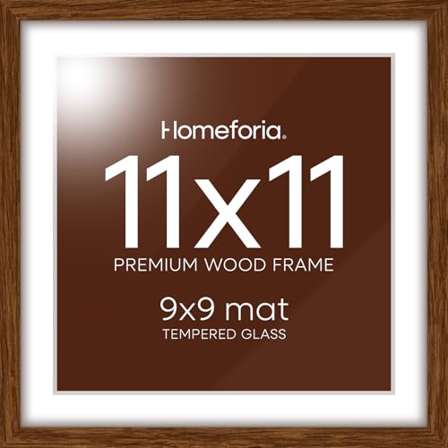 11x11 Brown Oak Picture Frame