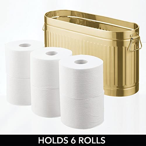 Large Steel Free Standing Toilet Paper Organizer (6 Count)