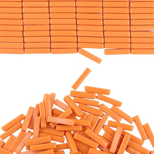 150g Orange Strips Glass Mosaic Tiles for Crafts Bulk (5.29 Ounce)