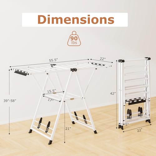 Foldable Metal Clothes Drying Rack