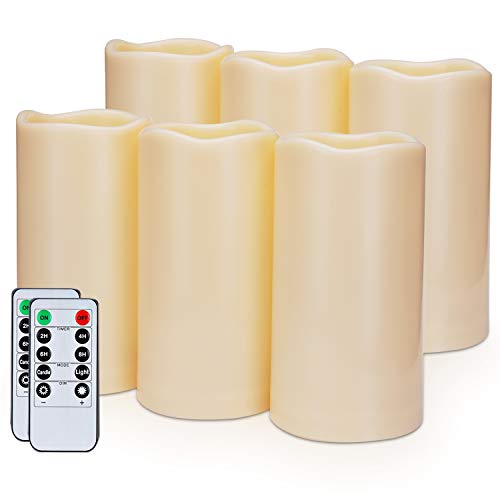 3" x 6" Outdoor Waterproof Flameless Candles (6 Count)