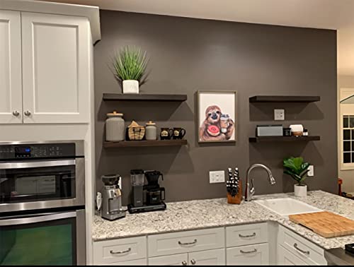 24 inch Wooden Floating Shelves for Wall