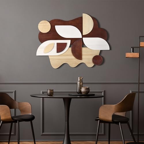 Sands Serenade I" Handmade Dimensional Solid Paulownia Wood Abstracts Wall Art