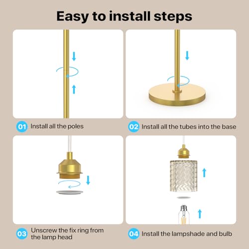 Gold Floor Lamp for Living Room