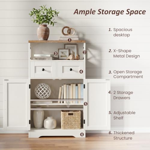 Farmhouse Storage Cabinet with Drawers