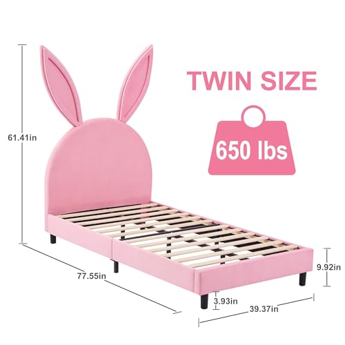 Twin Size Bed Frame with Storage Organizer