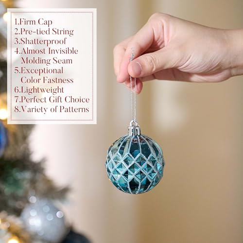 30ct Christmas Tree Decorations Ball Ornaments 2.36 Inches (30 Count)