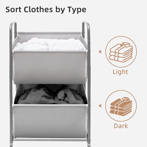 80 Liters Vertical Rolling Laundry Hamper