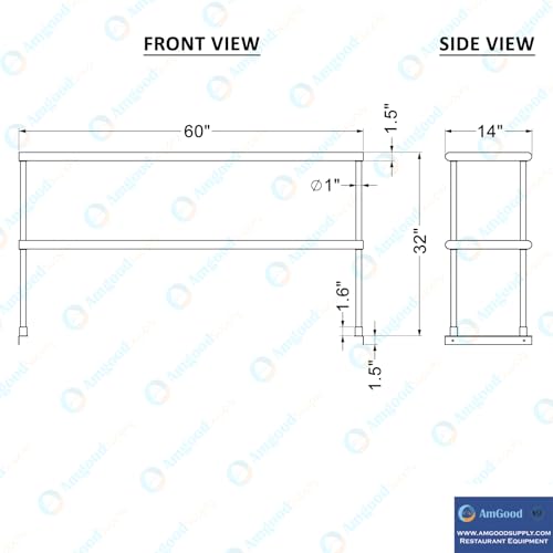 60 Inch Double Tier Overshelf