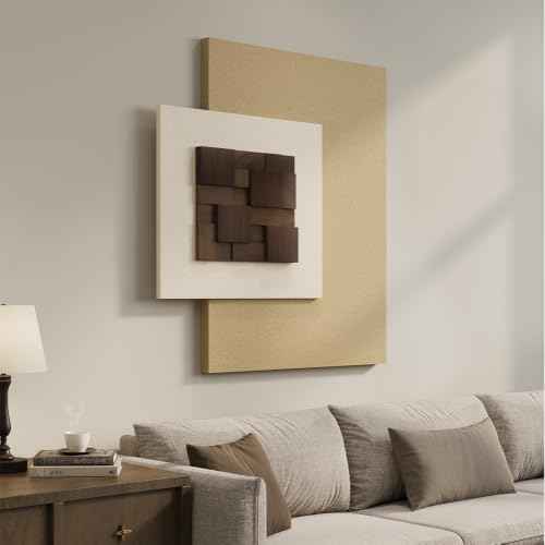 Large Wood Abstract Wall Art for Living Room