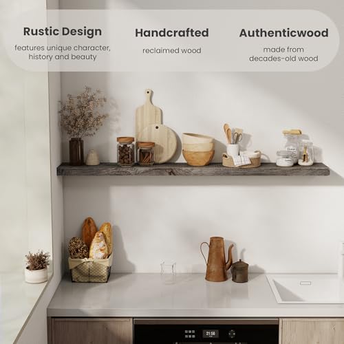 Solid Wood Floating Shelves