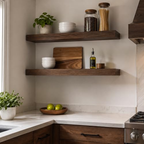 Floating Shelves 3 inch Thick for Wall Set of 2 (2 Count)