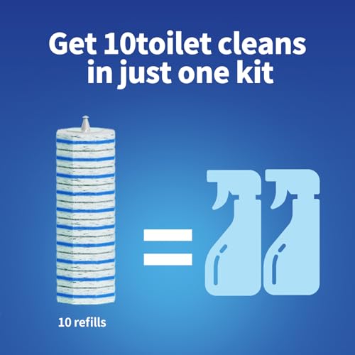 60pc Refills Disposable Toilet mats Brush Cleaning System (60 Count)
