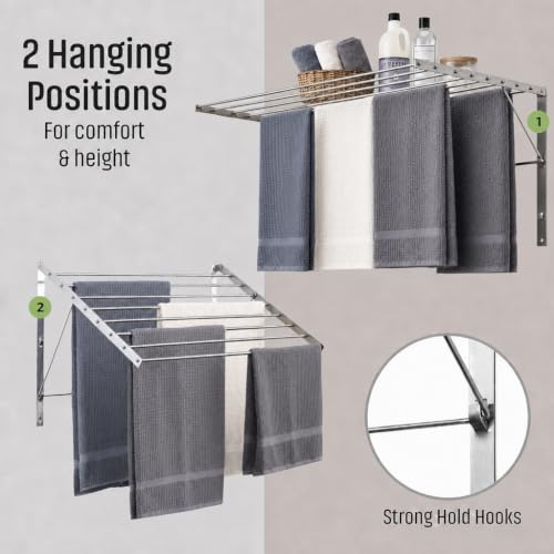 Wall Mounted Clothes Drying Rack
